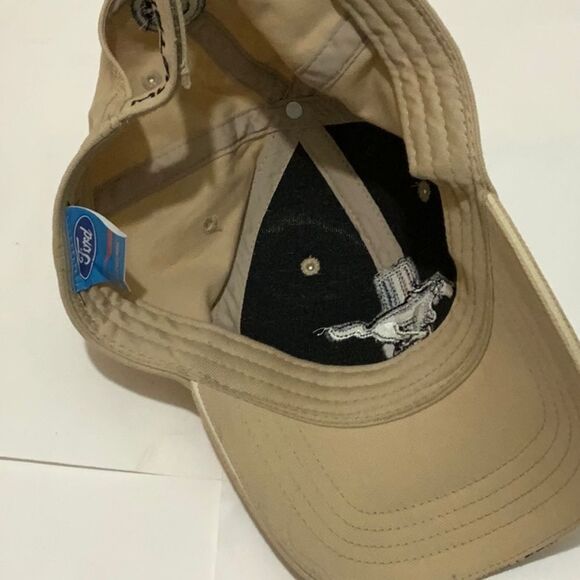 Ford Mustang  Embroidered Cap Hat Horse Red White Blue CFS Checkered Flag Sports - Picture 4 of 6